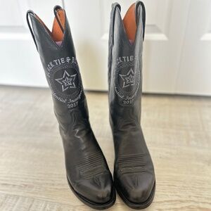 Lucchese Presidential Inaugural Black Tie & Boots Ball Leather Boots Mens US 10D